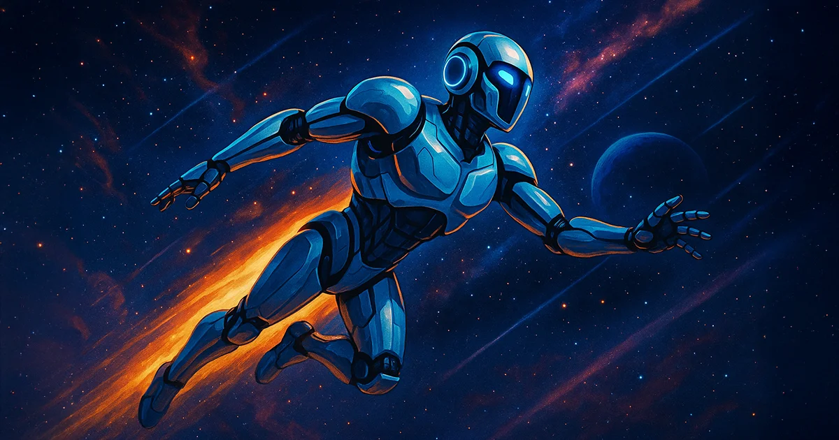 KI-Roboter im Universum